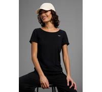 T-Shirt ARIZONA, Damen, Gr. 48/50, schwarz, Jersey, Obermaterial: 50% Baumwolle, 50% Modal, bestickt, unifarben, Basic, figurbetont hüftbedeckend, Shirts T-Shirt, Kurzarm, figurbetont, Basic-Stil, aus