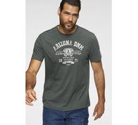 T-Shirt ARIZONA, Damen, Gr. L (52/54), grün (dunkelgrün, meliert), Single Jersey, Obermaterial: 60% Baumwolle, 40% Polyester, bedruckt, normal, Rundhals, Shirts T-Shirt, Kurzarm, melierte Optik, Rundh