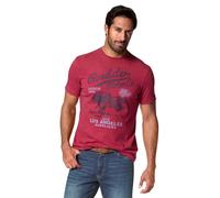 T-Shirt ARIZONA, Herren, Gr. L (52/54), rot (rot, meliert), Single Jersey, Obermaterial: 60% Baumwolle, 40% Polyester, meliert, normal, Rundhals, Shirts T-Shirt, Kurzarm, melierte Optik, Rundhals, aus