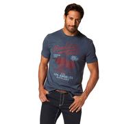 T-Shirt ARIZONA, Damen, Gr. XXL (60/62), blau (blau, meliert), Single Jersey, Obermaterial: 60% Baumwolle, 40% Polyester, meliert, normal, Rundhals, Shirts T-Shirt, Kurzarm, melierte Optik, Rundhals,