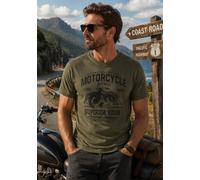 T-Shirt ARIZONA, Herren, Gr. XXL (60/62), grün (olivgrün), Single Jersey, Obermaterial: 100% Baumwolle, bedruckt, normal, Rundhals, Shirts T-Shirt, Kurzarm, lässige Passform, bedruckt, Rundhals, casua