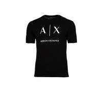 ARMANI EXCHANGE T-Shirt Herren Slim Fit Kurzarm Rundhals Baumwolle schwarz, XL