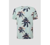 T-Shirt aus Baumwolle mit All-over-Print 3XL türkis 2166830.60A1.3XL