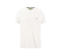 Fynch-Hatton Regular Fit T-Shirt mit Logo-Stitching in Offwhite, Größe XXL