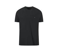 T-Shirt aus Baumwolle mit Struktur und Rundhalsausschnitt Black/XXL