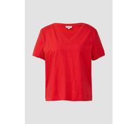 T-Shirt aus Flammgarn mit V-Ausschnitt 38 rot 2165872.3090.38
