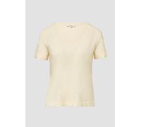 T-Shirt aus Flammgarn mit V-Ausschnitt 44 gelb 2165872.1122.44