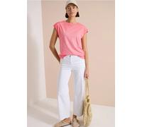 Cecil Damen T-Shirt aus Jersey im Garment Dye Look in Orange, Gr: XS