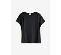 T-Shirt BONPRIX, Damen, Gr. 44/46 (L), schwarz, Obermaterial: 95% Viskose, 5% Elasthan, oversize, Shirts T-Shirt, Oversize-Passform, Kurzarm, für Frühling und Sommer (13234066-44) schwarz