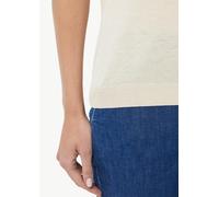 T-Shirt aus Strickjersey mit Rippdetails beige 40