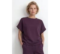 Rich & Royal Sweatshirt mit Rundhalsausschnitt und 1/2-Arm in Aubergine, Größe M