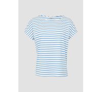 Elastisches T-Shirt aus Viskosestretch im Relaxed Fit 42 blau|weiß 2161746.55G1.42