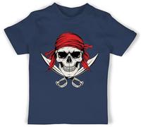 T-Shirt Baby - Böser Pirat | Piraten Totenkopf | Pirates | Seeräuber | Freibeuter - 12/18 Monate - Navy Blau - Pirate Shirt Kinder Jungen Motiv t mit