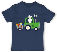 T-Shirt Baby - Ostergeschenke - Traktor Hase Ostereier I Ostern I Trecker Osterhase - 18/24 Monate - Navy Blau - Tshirt mit hasenmotiv Oster Babykleidung Easter Ei Shirt osteroutfit Oster-t-Shirt