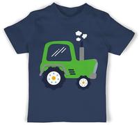 T-Shirt Baby - Traktoren - Kinder Traktor Grün - 12/18 Monate - Navy Blau - Tshirt Landwirt Kita Shirt Landwirtschaft Tractor t-Shirts traktorfan trecker Tshirts Bauern Kindergarten Shirts Bauer