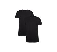 Bamboo basics Herren T-Shirt RUBEN, 2er Pack - Unterhemd, Rundhals, Single Jersey Schwarz M