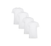 T-Shirt BAMBOO BASICS "T-Shirt RUBEN 4er Pack", Herren, Gr. S, weiß, Obermaterial: 68% Viskose CV. 28% Baumwolle CO. 4% Elasthan EL., Shirts T-Shirt (26919041-S) weiß