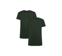 Bamboo Basics Herren T-Shirt Velo, 2er Pack - Unterhemd, V-Neck, Single Jersey Grün M