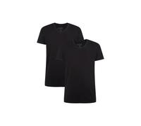 Bamboo Basics - Herren Bambus T-Shirt - Velo - V-Ausschnitt - 2er-Pack - Extra weich und Atmungsaktiv - Schwarz - XL