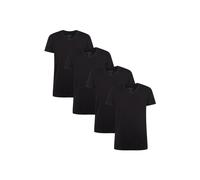 T-Shirt BAMBOO BASICS "T-Shirt VELO 4er Pack", Damen, Gr. XL, schwarz, Obermaterial: 68% Viskose CV. 28% Baumwolle CO. 4% Elasthan EL., Shirts T-Shirt (71195112-XL) schwarz