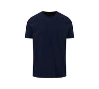 Fynch-Hatton Regular Fit T-Shirt mit Logo-Stitching in Marine, Größe M