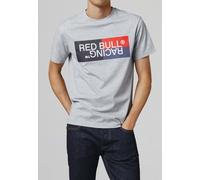 T-Shirt "basic t-shirt RBR COLOUR BLOCK LOGO TEE", Herren, Gr. S, grau (marl grau), 100% Baumwolle, RED BULL RACING X PEPE, Shirts T-Shirt (47937049-S) marl grau