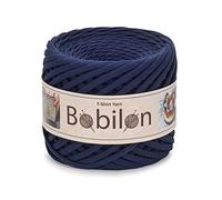 T-Shirt Baumwollgarn Stoff Strickgarn Spaghettigarn Handwerk 110 Yards für Hand DIY Häkelprojekte 5-7mm Blauer Saphir