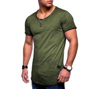 T-Shirt BEHYPE "DUST", Herren, Gr. XL, grün (khaki), 100% Baumwolle, unifarben, Shirts T-Shirt, mit Rundhals-Ausschnitt (69372450-XL) khaki