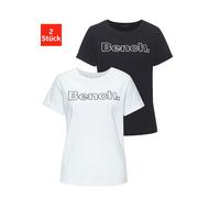 BENCH. LOUNGEWEAR T-Shirt Damen 1x weiß, 1x schwarz Gr.44/46