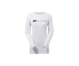 T-Shirt BERGHAUS "Berghaus Baumwoll-Shirt", Damen, Gr. XL, weiß (pure weiß), Obermaterial: 100% Baumwolle CO., uni, regular fit, Rundhals, Shirts T-Shirt, superweich (23810557-XL) pure weiß