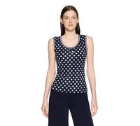 T-Shirt BETTY BARCLAY "Damen mit Rippbündchen", Damen, Gr. 42, dunkelblau, weiß, Jersey, Obermaterial: 95% Baumwolle, 5% Elasthan, tailliert normal, Shirts T-Shirt (45416329-42) dunkelblau, weiß