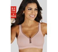 PETITE FLEUR T-Shirt-BH Damen rosa+weiß Gr.90D