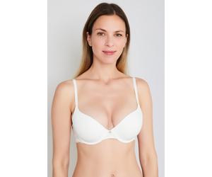 T-Shirt-BH JOOP "Beautiful", Damen, Gr. 80, Cup E, weiß (open weiß), Obermaterial: 52% Polyamid, 40% Polyester, 8% Elasthan, unifarben, Basic, comfort fit, BHs T-Shirt-BH, nahtlose Cups, glatter Look,