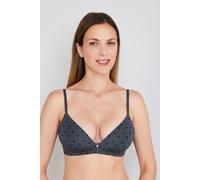 T-Shirt-BH JOOP "Sensation", Damen, Gr. 75, Cup A, aop anthra, Obermaterial: 58% Polyamid, 32% Polyester, 10% Elasthan, bedruckt, comfort fit, BHs T-Shirt-BH, mit ikonischem Logo-Print (42374615-75) a