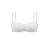 T-Shirt-BH LASCANA, Damen, Gr. 80, Cup C, weiß, Microtouch, Obermaterial: 85% Polyamid, 15% Elasthan, Basic, BHs Bandeau-BH BH Trägerlose-BH Bügel-BH T-Shirt-BH, ohne Schale mit abnehmbaren Trägern, B