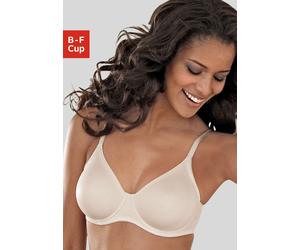 T-Shirt-BH LASCANA "perfect basic", Damen, Gr. 100, Cup B, beige (creme), Microtouch, Obermaterial: 82% Polyamid (TACTEL), 18% Elasthan (LYCRA), Basic, BHs T-Shirt-BH, mit Bügel, ohne Schale, Basic De