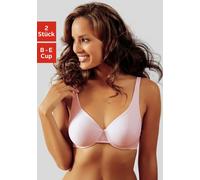 NUANCE T-Shirt-BH Damen rosé+creme Gr.95B