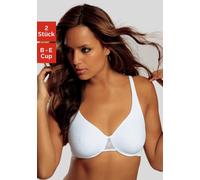 T-Shirt-BH NUANCE, Damen, Gr. 100, Cup C, schwarz (schwarz, weiß), Microtouch, Obermaterial: 85% Polyamid, 15% Elasthan, BHs BH BH-Set Bügel-BH T-Shirt-BH, mit Bügel und nahtlosen, doppellagigen Cups,