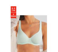 PETITE FLEUR T-Shirt-BH Damen mint + weiß Gr.75E