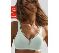 PETITE FLEUR T-Shirt-BH Damen mint+weiß Gr.75E