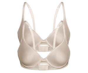 T-Shirt-BH SASSA "2er Pack Spacer BH mit Bügel FLEXICUP", Damen, Gr. 95, Cup B, beige (beige beige), Obermaterial: 90% Polyester PES. 10% Elasthan EL., BHs T-Shirt-BH (22585857-95) beige beige