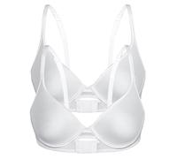 T-Shirt-BH SASSA "2er Pack Spacer BH mit Bügel FLEXICUP", Damen, Gr. 95, Cup C, weiß (weiß weiß), Obermaterial: 90% Polyester PES. 10% Elasthan EL., BHs T-Shirt-BH (36255730-95) weiß weiß