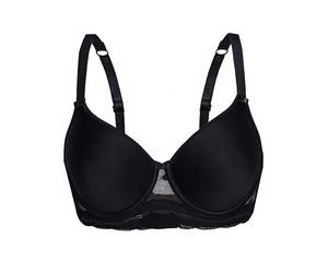 T-Shirt-BH SASSA "Spacer BH DOTTED MESH", Damen, Gr. 70, Cup B, schwarz, Stoff, Obermaterial: 83% Polyamid PA. 17% Elasthan EL., BHs T-Shirt-BH (84020360-70) schwarz