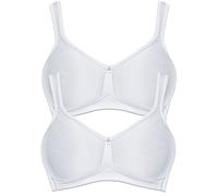 T-Shirt-BH SUSA "2er Pack Spacer BH ohne Bügel Catania", Damen, Gr. 75, Cup D, weiß (weiß weiß), Stoff, Obermaterial: 43% Polyamid PA. 39% Polyester PES. 18% Elasthan EL., BHs T-Shirt-BH (81480000-75)