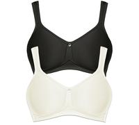 T-Shirt-BH SUSA "2er Pack Spacer BH ohne Bügel Catania", Damen, Gr. 90, Cup C, bunt (champagner schwarz), Stoff, Obermaterial: 43% Polyamid PA. 39% Polyester PES. 18% Elasthan EL., BHs T-Shirt-BH (836