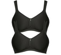T-Shirt-BH SUSA "2er Pack Spacer BH ohne Bügel Catania", Damen, Gr. 90, Cup D, schwarz (schwarz schwarz), Stoff, Obermaterial: 43% Polyamid PA. 39% Polyester PES. 18% Elasthan EL., BHs T-Shirt-BH (939