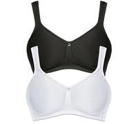 T-Shirt-BH SUSA "2er Pack Spacer BH ohne Bügel Catania", Damen, Gr. 95, Cup B, bunt (schwarz weiß), Stoff, Obermaterial: 43% Polyamid PA. 39% Polyester PES. 18% Elasthan EL., BHs T-Shirt-BH (95978222-