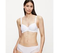T-Shirt-BH TRIUMPH "Amourette Charm", Damen, Gr. 95, Cup E, weiß, Microtouch, Obermaterial: 45% Polyester, 34% Polyamid, 21% Elasthan, unifarben, BHs T-Shirt-BH, schöner Mix aus glattem Jersey und zar