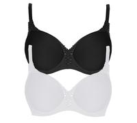 VIANIA! 2er Pack Spacer Bügel BH Carola 151414 Gr. 70 E in schwarz-Weiss