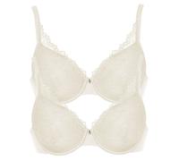 T-Shirt-BH VIANIA "2er Pack Spacer Bügel BH Leni", Damen, Gr. 95, Cup B, beige (champagner champagner), Spitze, Obermaterial: 45% Polyamid PA. 45% Polyester PES. 10% Elasthan EL., BHs T-Shirt-BH (1940